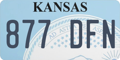 KS license plate 877DFN
