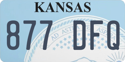 KS license plate 877DFQ