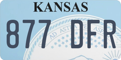 KS license plate 877DFR