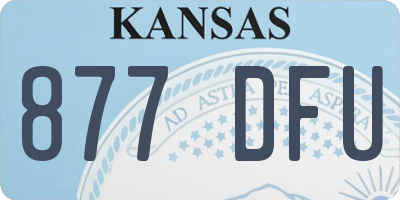 KS license plate 877DFU
