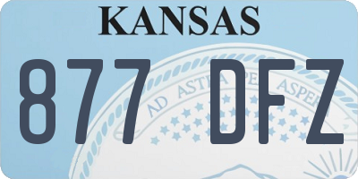 KS license plate 877DFZ