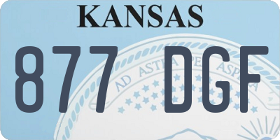KS license plate 877DGF
