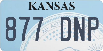 KS license plate 877DNP