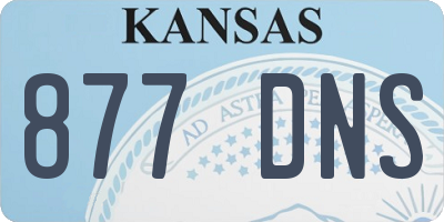 KS license plate 877DNS