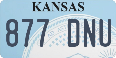 KS license plate 877DNU