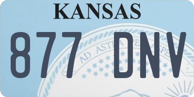 KS license plate 877DNV