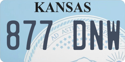 KS license plate 877DNW