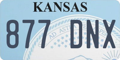 KS license plate 877DNX