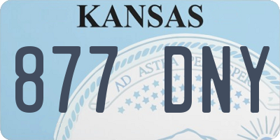 KS license plate 877DNY