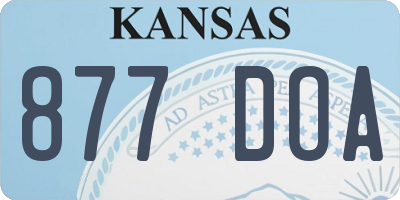 KS license plate 877DOA