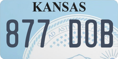KS license plate 877DOB