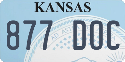 KS license plate 877DOC