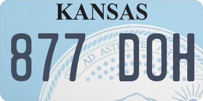 KS license plate 877DOH