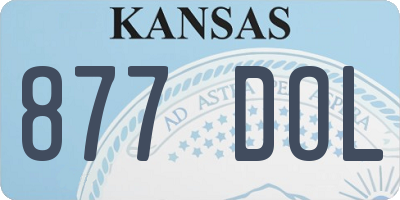 KS license plate 877DOL