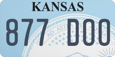 KS license plate 877DOO