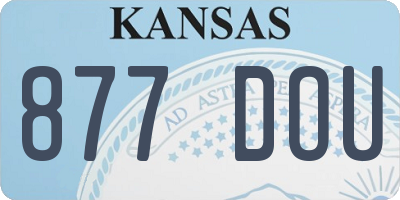 KS license plate 877DOU