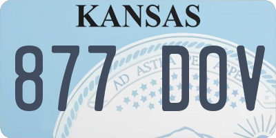 KS license plate 877DOV