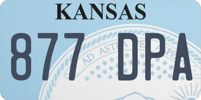 KS license plate 877DPA