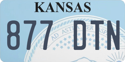 KS license plate 877DTN