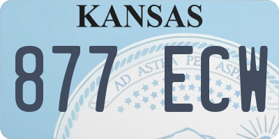 KS license plate 877ECW
