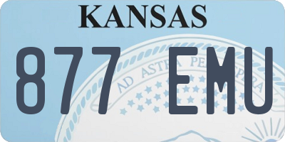 KS license plate 877EMU
