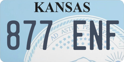 KS license plate 877ENF