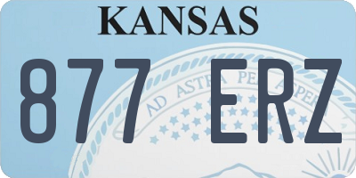 KS license plate 877ERZ