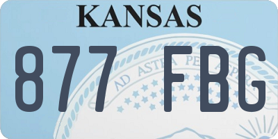 KS license plate 877FBG