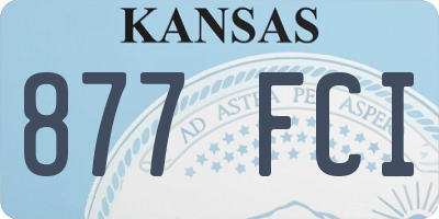 KS license plate 877FCI