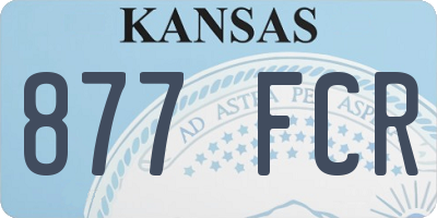 KS license plate 877FCR