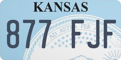 KS license plate 877FJF