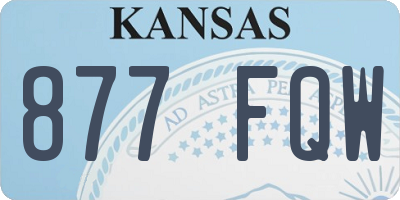 KS license plate 877FQW
