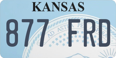 KS license plate 877FRD