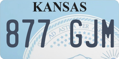 KS license plate 877GJM