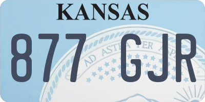 KS license plate 877GJR