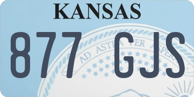 KS license plate 877GJS