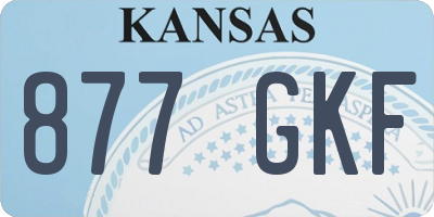 KS license plate 877GKF