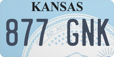 KS license plate 877GNK