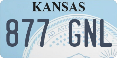 KS license plate 877GNL