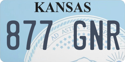 KS license plate 877GNR