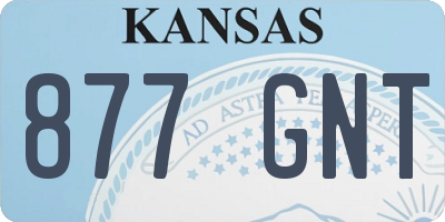 KS license plate 877GNT