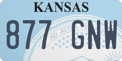 KS license plate 877GNW
