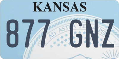 KS license plate 877GNZ