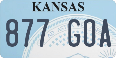 KS license plate 877GOA