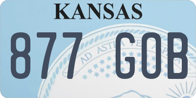 KS license plate 877GOB