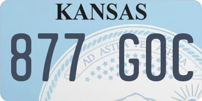KS license plate 877GOC
