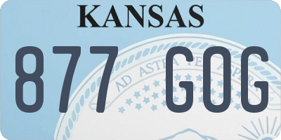KS license plate 877GOG