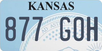 KS license plate 877GOH