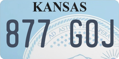 KS license plate 877GOJ