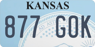 KS license plate 877GOK